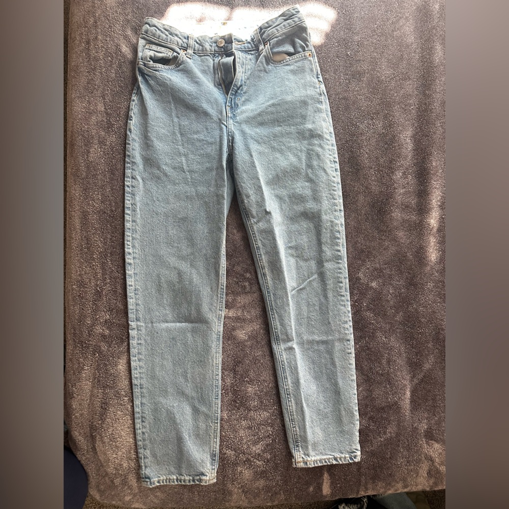 h&m mom jeans light wash